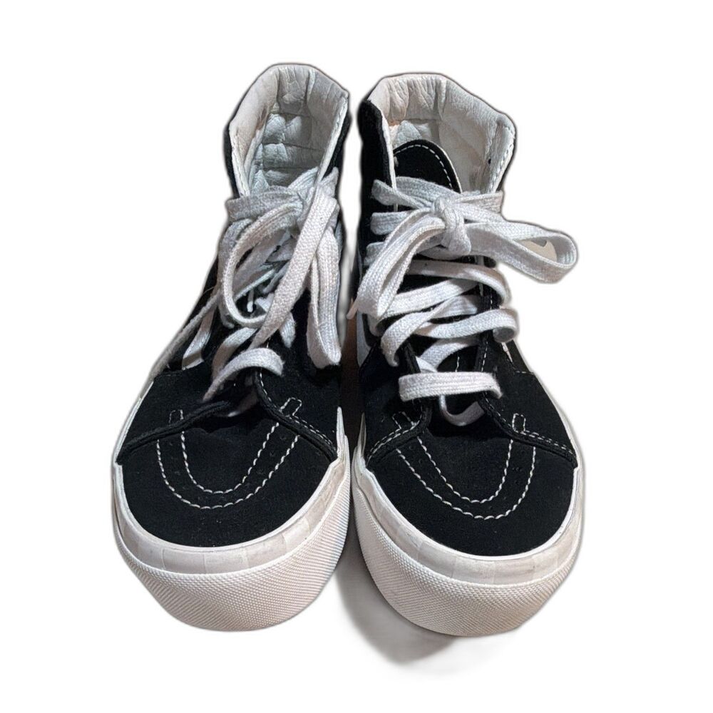 VANS Sk8-Hi Stacked Sneakers Women Black/White, Classic Platform - Picture 3 of 9